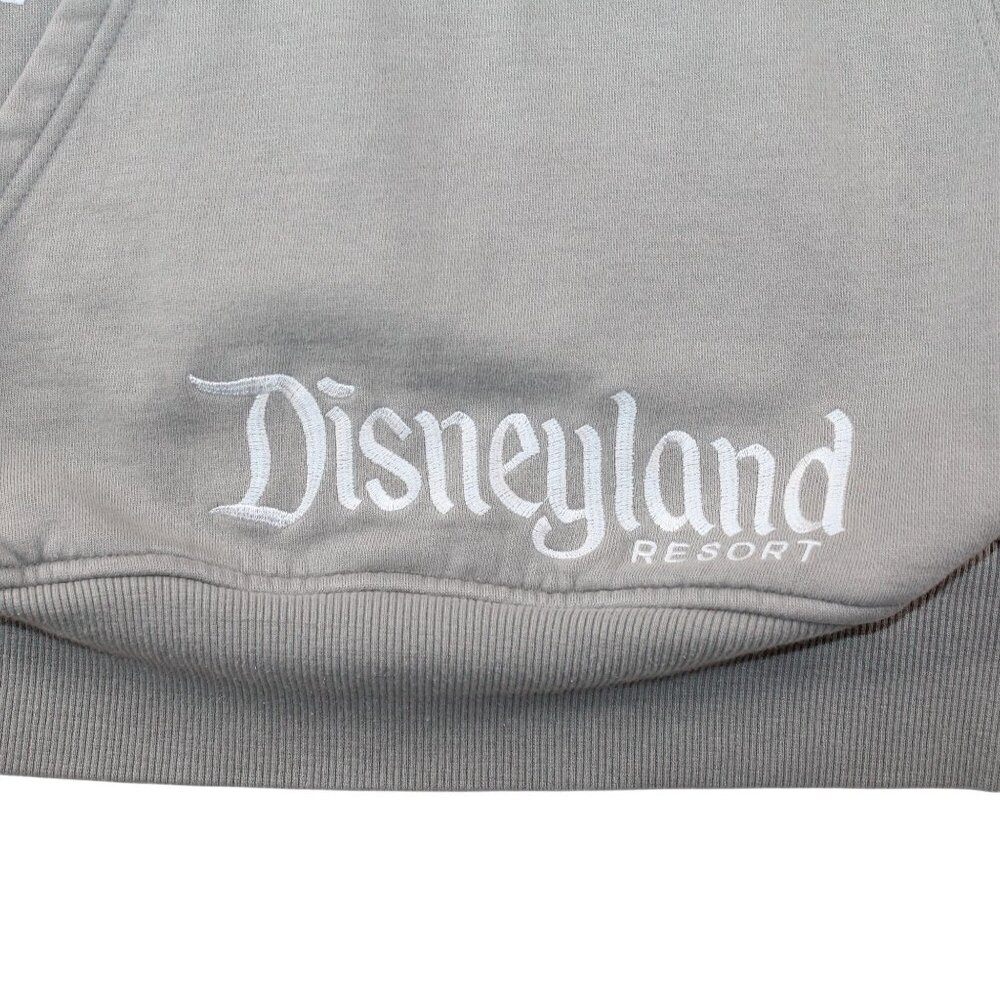Disneyland Resort Unisex XL 2 Btn Gray Hoodie Mickey Mouse Embroidered Graphic - Picture 10 of 11